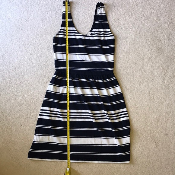 J.Crew navy and white stripe knit scoop neck dress - Picture 6 of 6